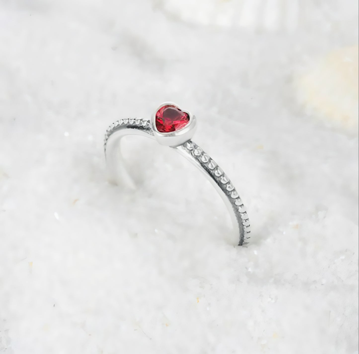 925 Silver Heart-Shaped Ring
