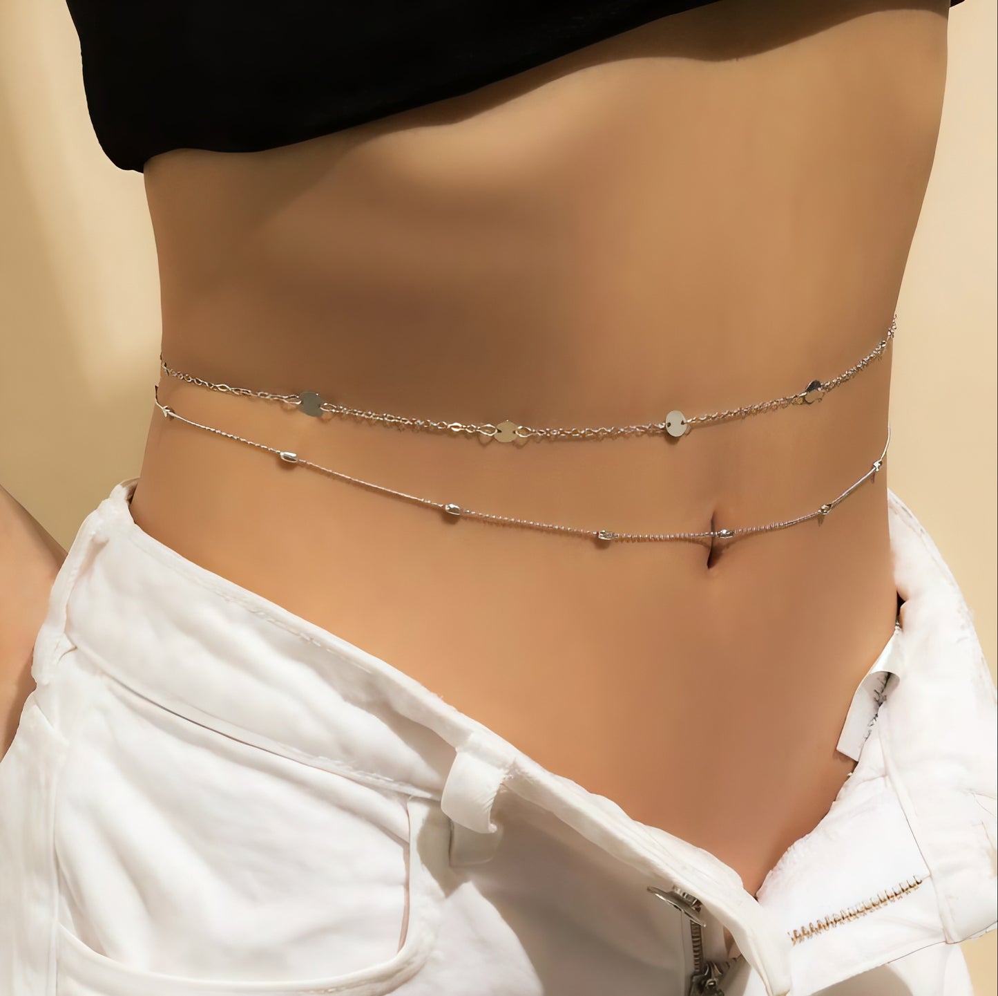 Vintage Sexy Layered Geometric Metal Body Chain Set