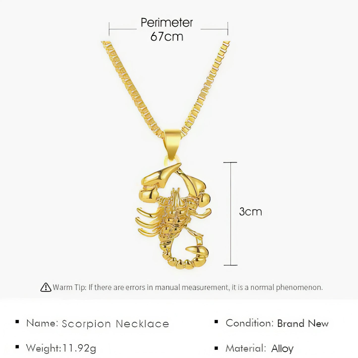 Gold Scorpion Necklace
