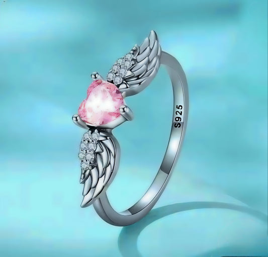 Zircon Love Wing Ring 925 Silver